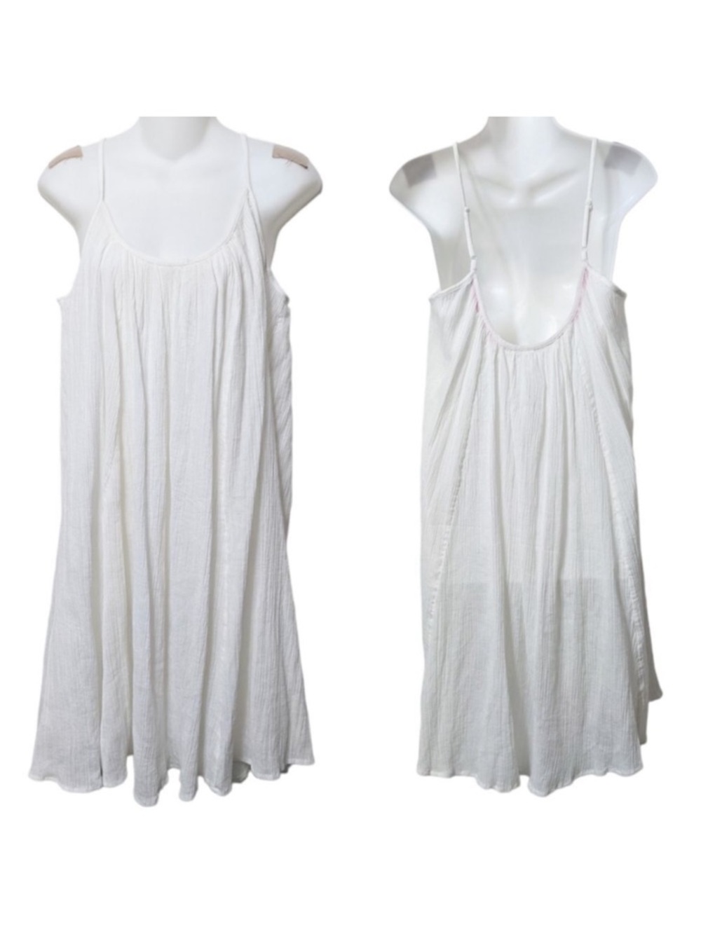NWOT ANTHROPOLOGIE Michelle Plisse Crinkle Gauze Tank Dress M